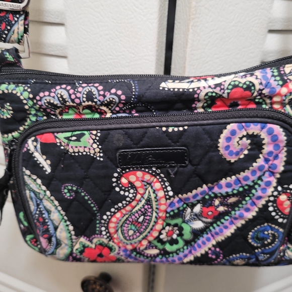 Vera Bradley Handbags - Vera Bradley Black Paisley Crossbody Bag